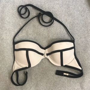 Xhilaration Black and White Bikini Top